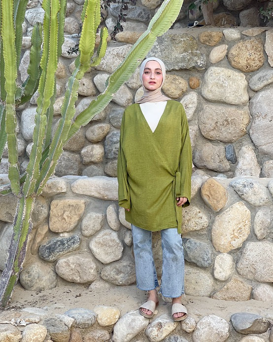 Pistachio Poncho Blouse