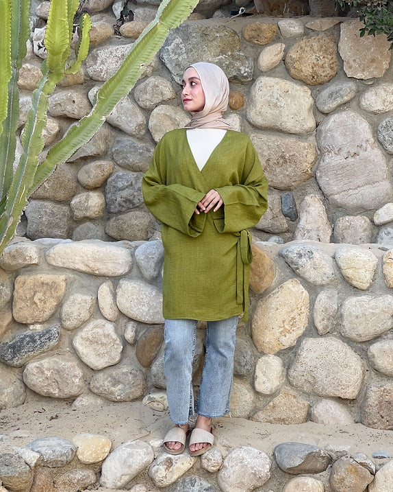 Pistachio Poncho Blouse