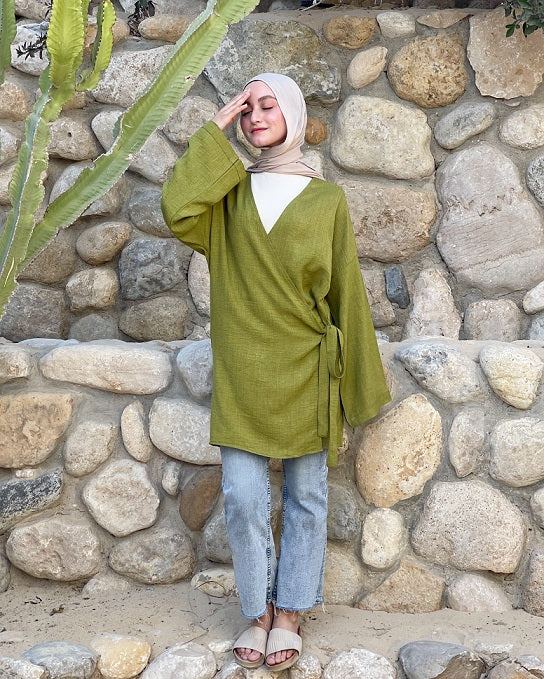 Pistachio Poncho Blouse