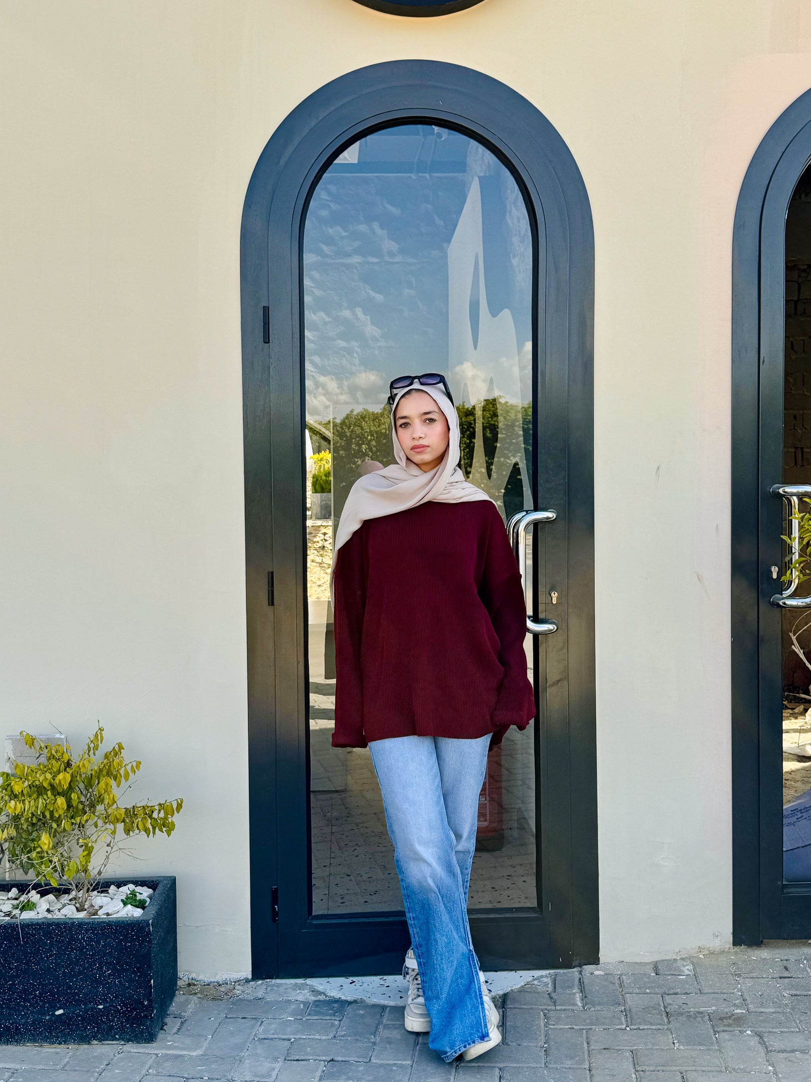 Burgundy Crewneck Pullover